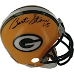 Bart Starr Autographed Green Bay Packers Replica Mini Helmet